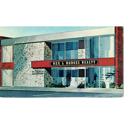 Rex L. Hodges Realty Long Beach CA Vintage Business Card SD8-B1