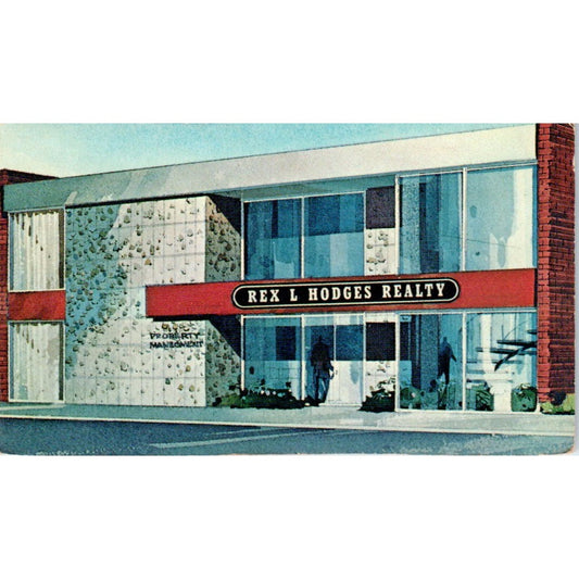 Rex L. Hodges Realty Long Beach CA Vintage Business Card SD8-B1