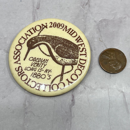 Midwest Decoy Collector Association Obediah Verity Vintage Pinback Button TC5-PB