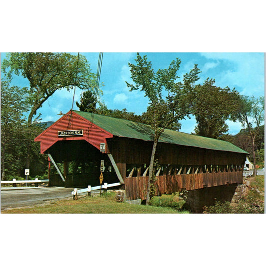 Old Covered Bridge at Jackson New Hampshire Covered Bridge Postcard PC3