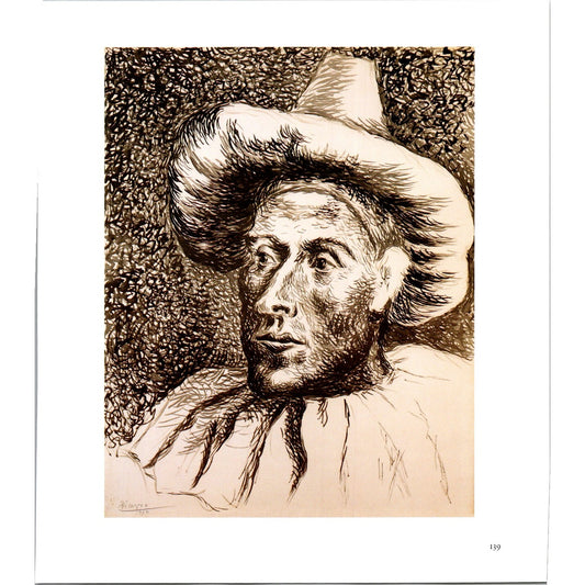 Pierrot by Pablo Picasso Book Plate Art Print J4