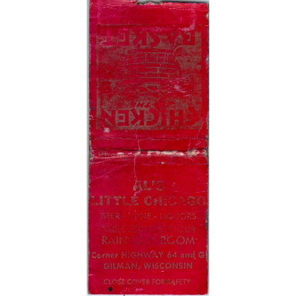 Al's Little Chicago Rainbow Room Gilman WI Vintage Matchbook Cover SD2-Y11