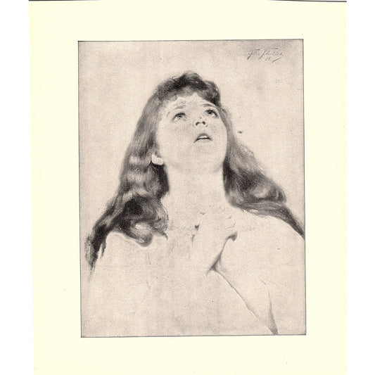 Praying - Felix Ehrlich - 1898 Litho Art Print D19