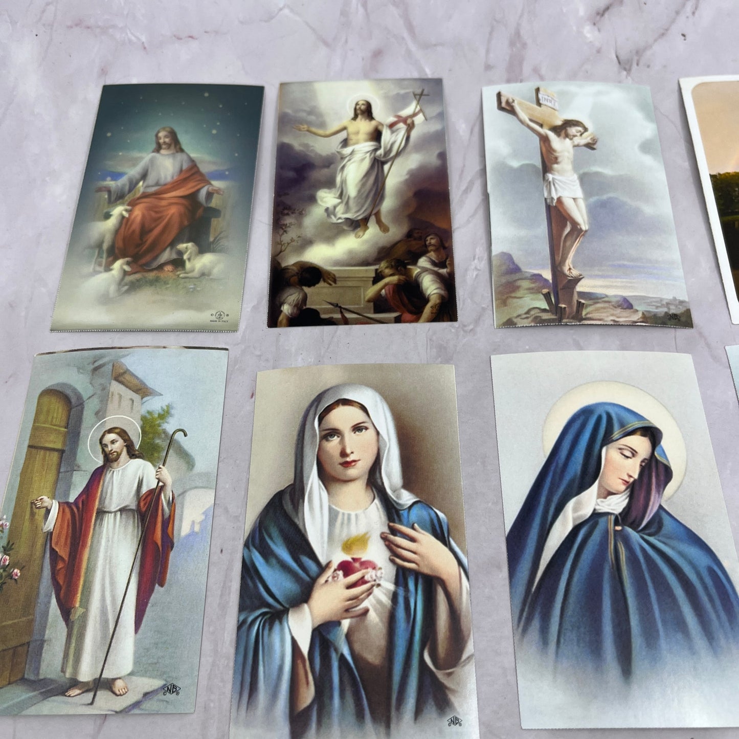 Vintage Lot of 13 Funeral Memorial Prayer Cards Adelaine Eschenbaum TH2-MI1