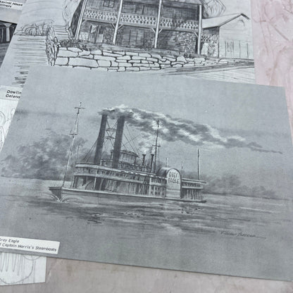Vintage Galena Portfolio - 7 Scenes of Old Galena Illinois 5x7" TA9-E1