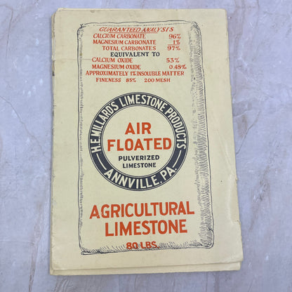 c1920 H.E. Millard's Limestone Products Fold Out Brochure Annville PA TI8-S5