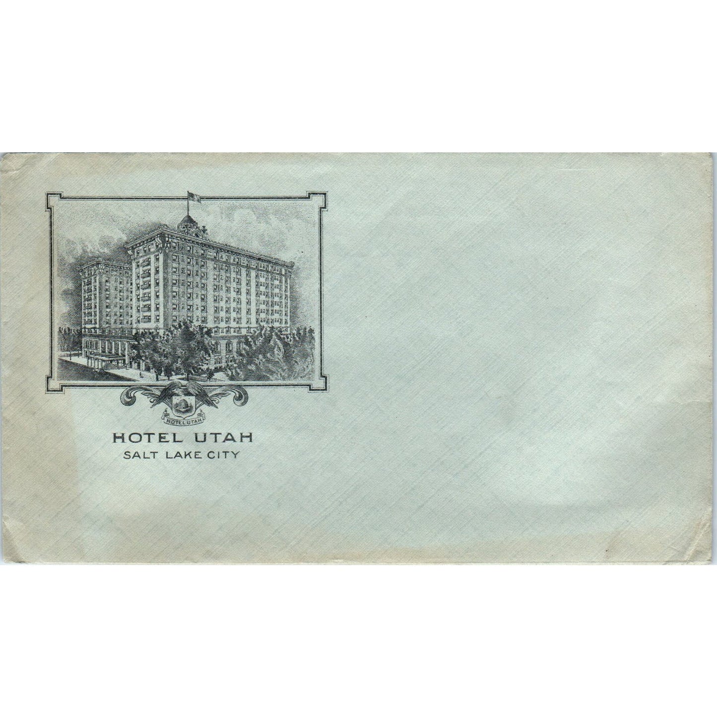 Early 1900s Hotel Utah Salt Lake City Envelope AE6