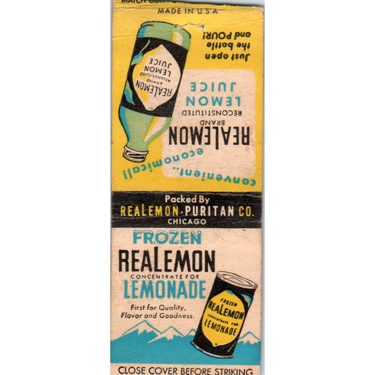 ReaLemon Lemon Juice Vintage Matchbook Cover SD4-Y11