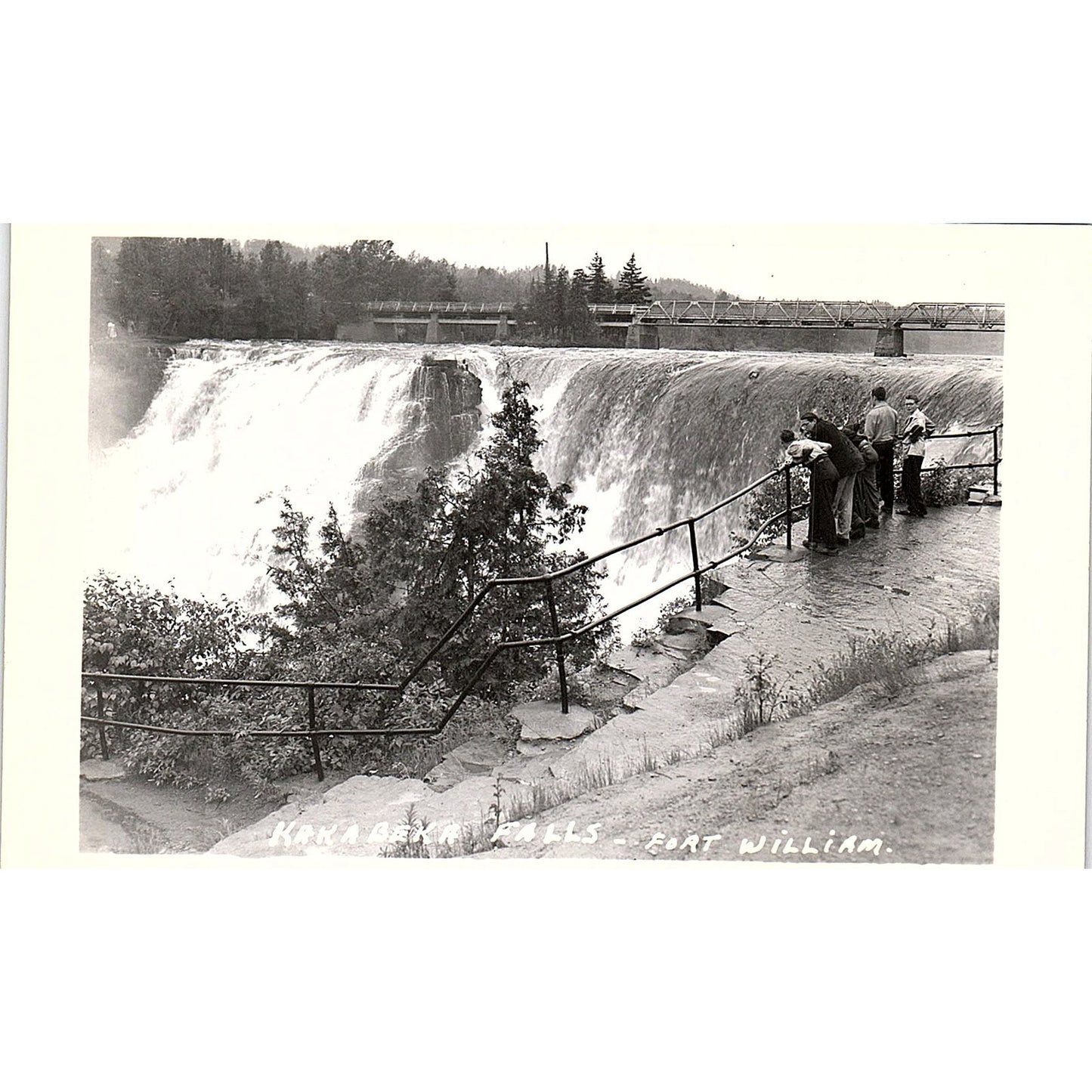 Kakabeka Falls Fort William Real Photo Postcard RPPC Vintage Postcard PE18