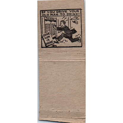 Kanneberg's Tavern Loyal WI Pinup Vintage Matchbook Cover SD4-Y4