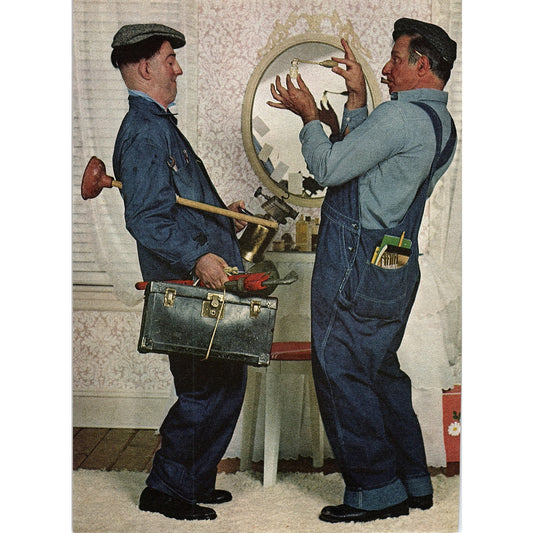 The Plumbers, 1951 by Norman Rockwell Art Print 8x11 V4
