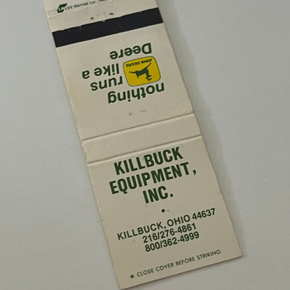 Killbuck Equipment Inc Killbuck Ohio John Deere Matchbook Cover MM5-9