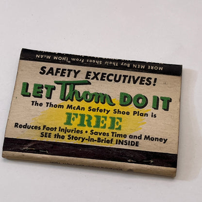 Thom McAn Safety Shoes Vintage Matchbook Cover TB8-MB3-4