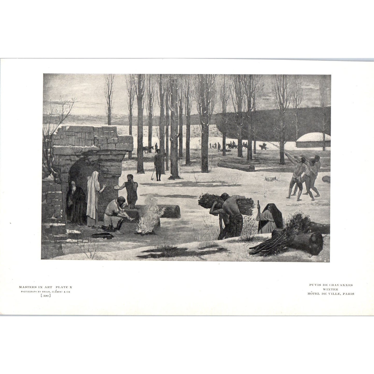 Winter - Puvis De Chavannes c1905 Art Print D12