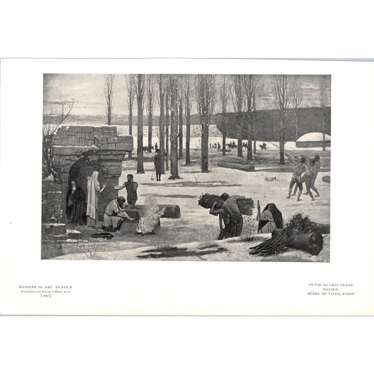 Winter - Puvis De Chavannes c1905 Art Print D12