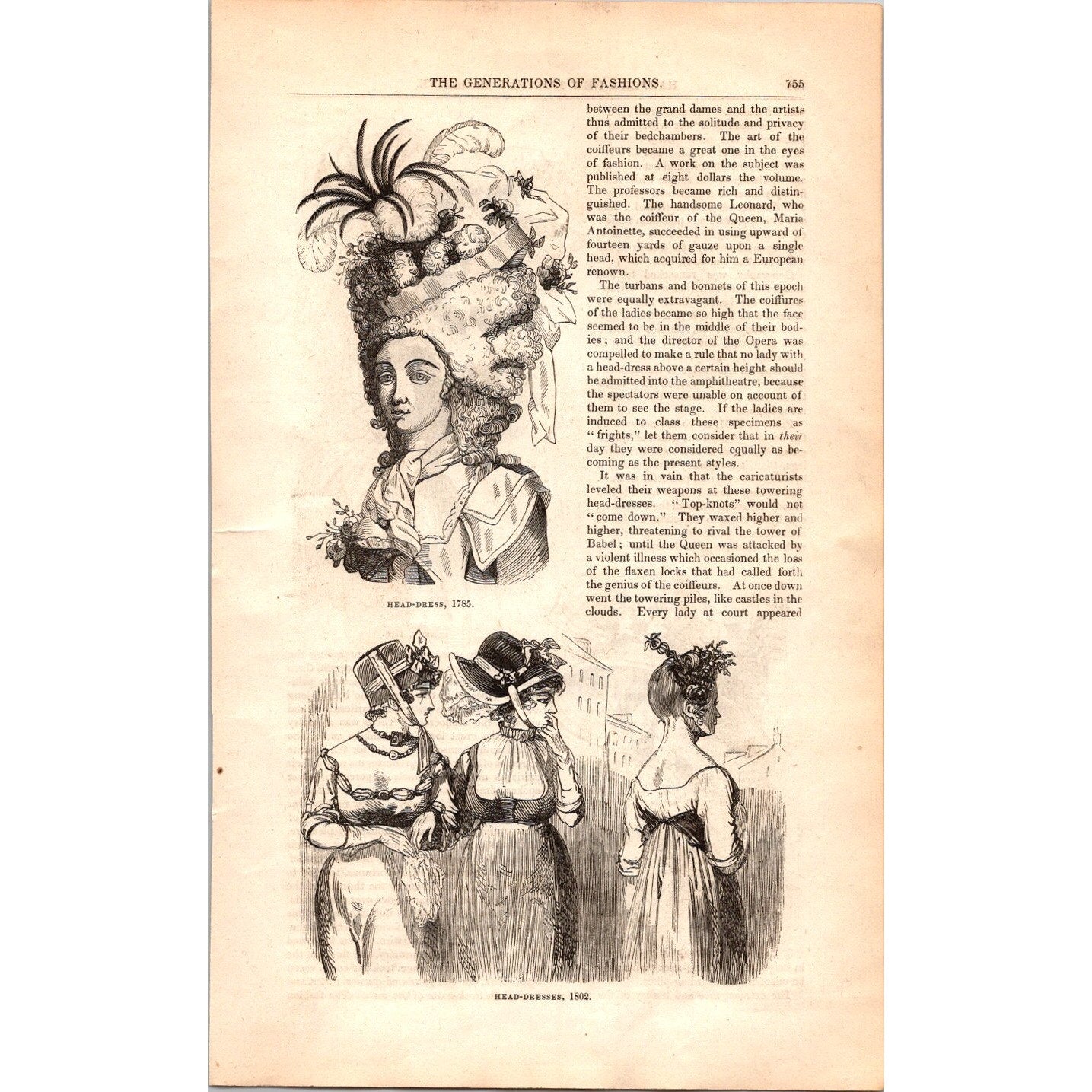 The Generations of Fashions - Ladies Fashion 7 Pages 1854 Article I19