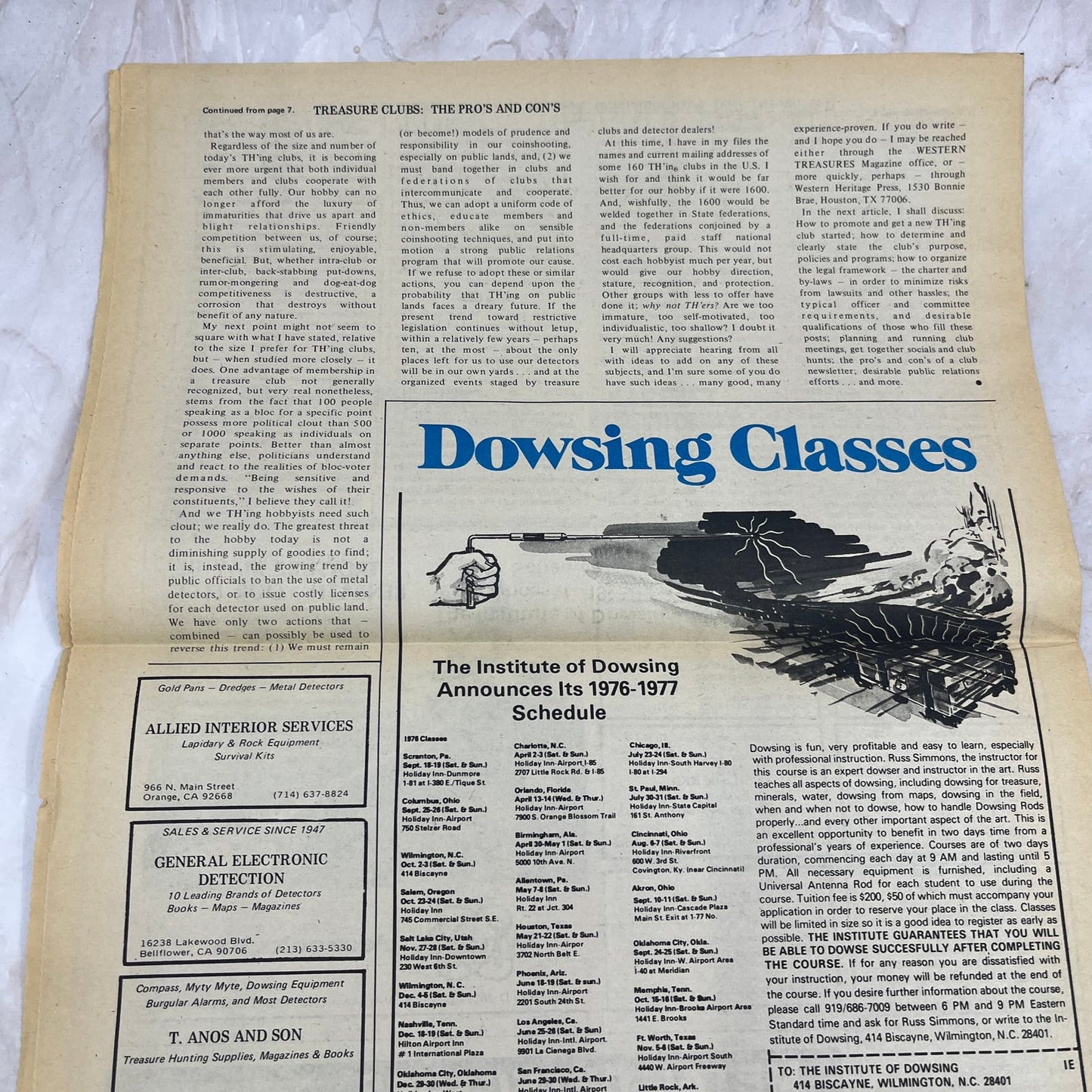 1977 Feb - International Treasure Club Digest - Treasure Hunting Gems Rocks M18