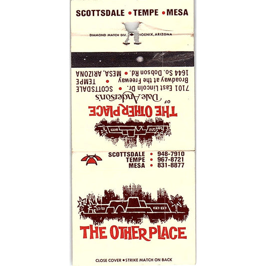 The Other Place Restaurant Scottsdale Tempe Mesa AZ Vintage Matchbook MM5-8