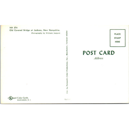 Old Covered Bridge Jackson NH Vintage Covered Bridge Postcard PD6