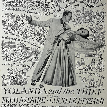 Yolanda and the Thief Fred Astaire Lucille Bremer Motion Picture Ad 10x14 V7