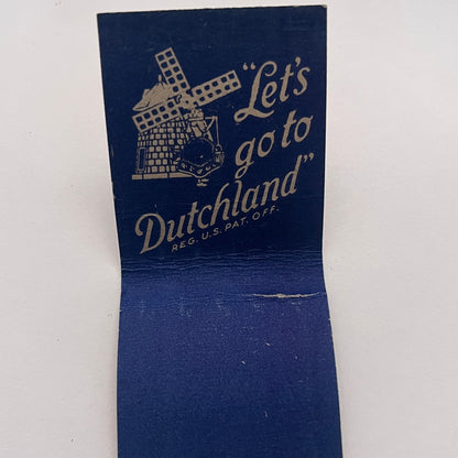 Dutchland Farms Grade A Ice Cream Brockton MA Vintage Matchbook Cover TB8-MB-3