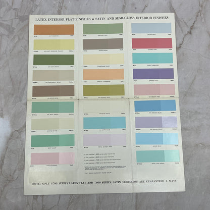 1966 Sears Interior Finishes Paint Swatches Brochure AE3