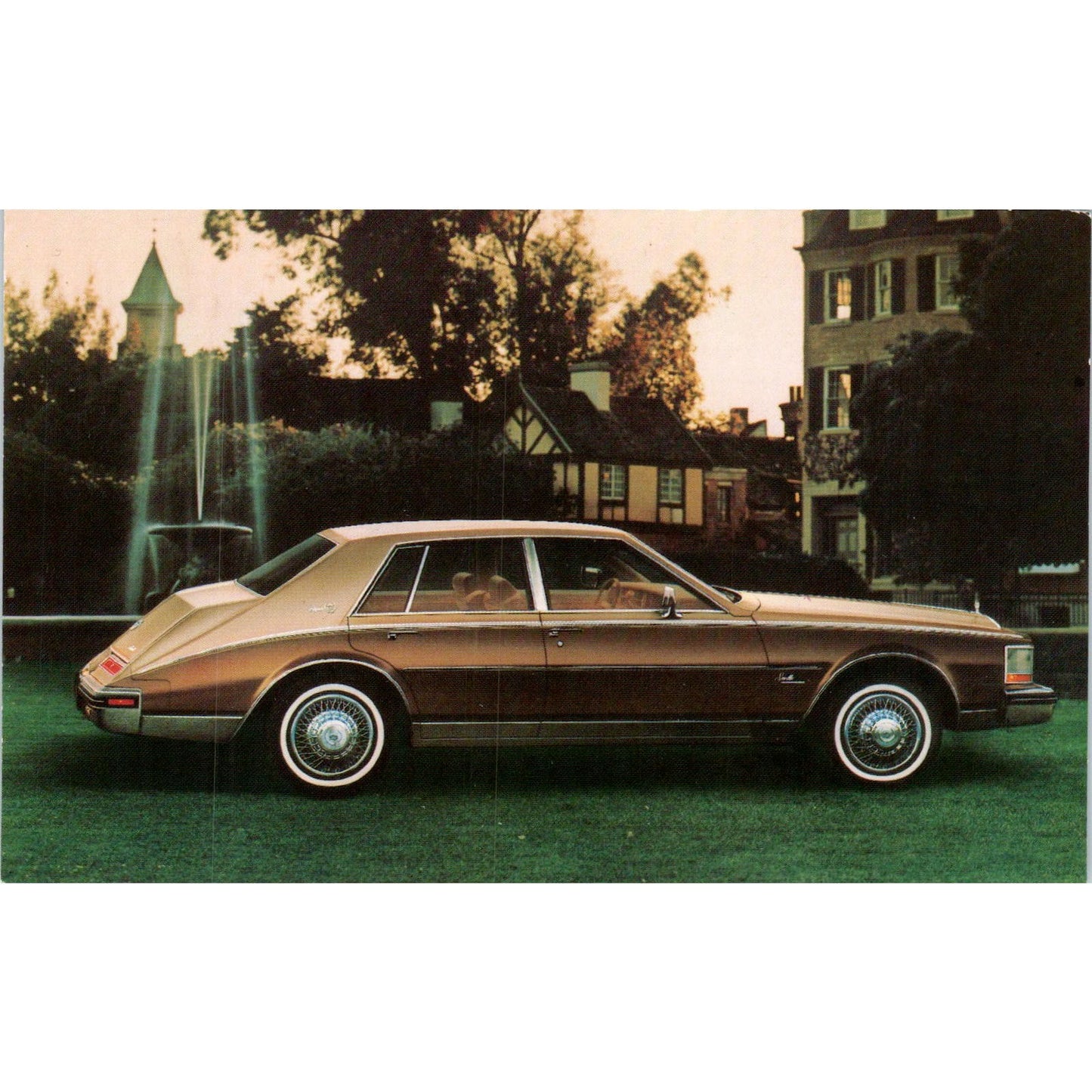 1980 Cadillac Brown Sedan Promo Vintage Postcard PC6