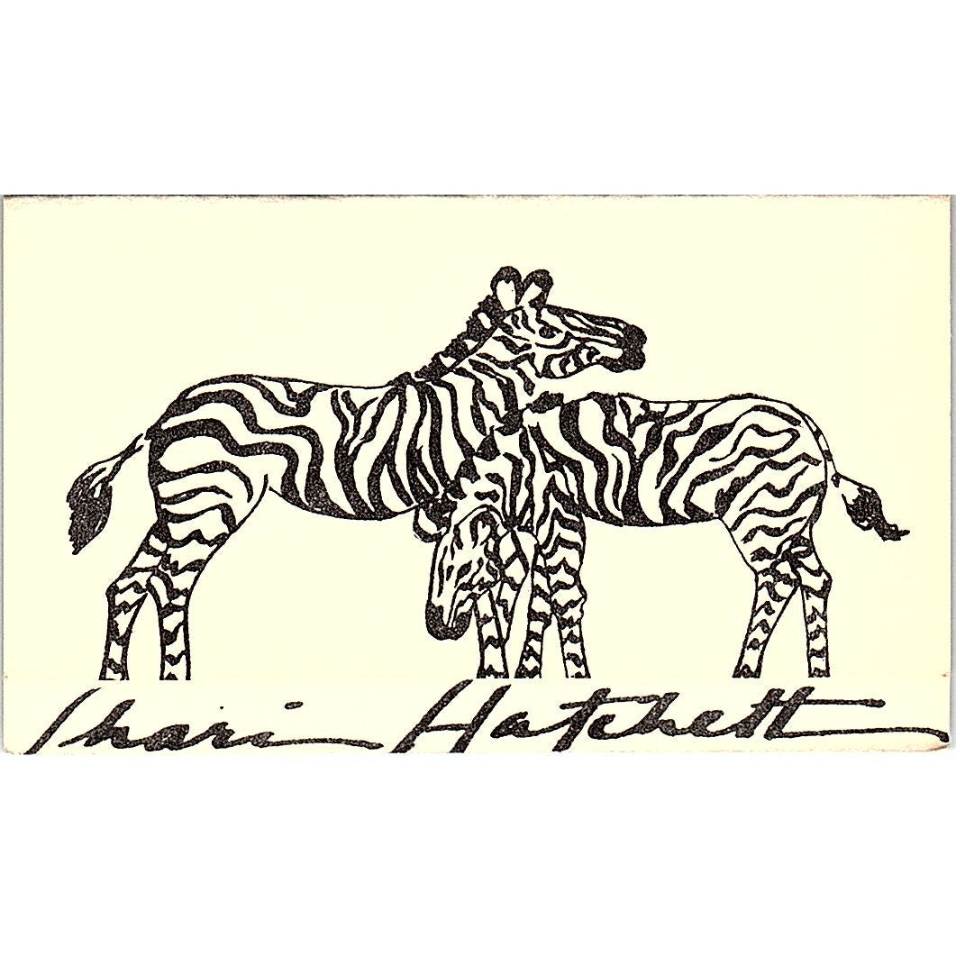 Shari Hatchett Acrylic Artist Sweeny Texas Vintage Business Card SE3-B11