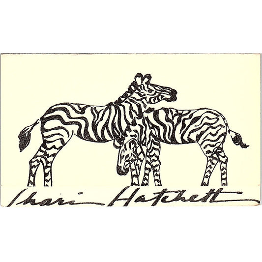 Shari Hatchett Acrylic Artist Sweeny Texas Vintage Business Card SE3-B11