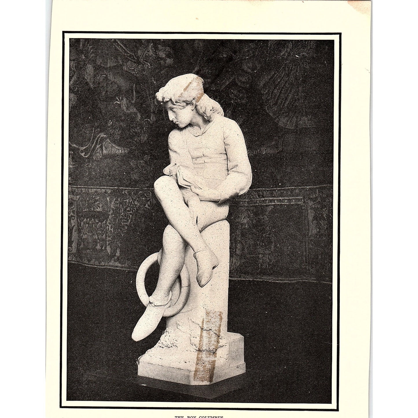 Christopher Columbus as a Boy Giulio Monteverde Vintage Print 6.5x8 V4