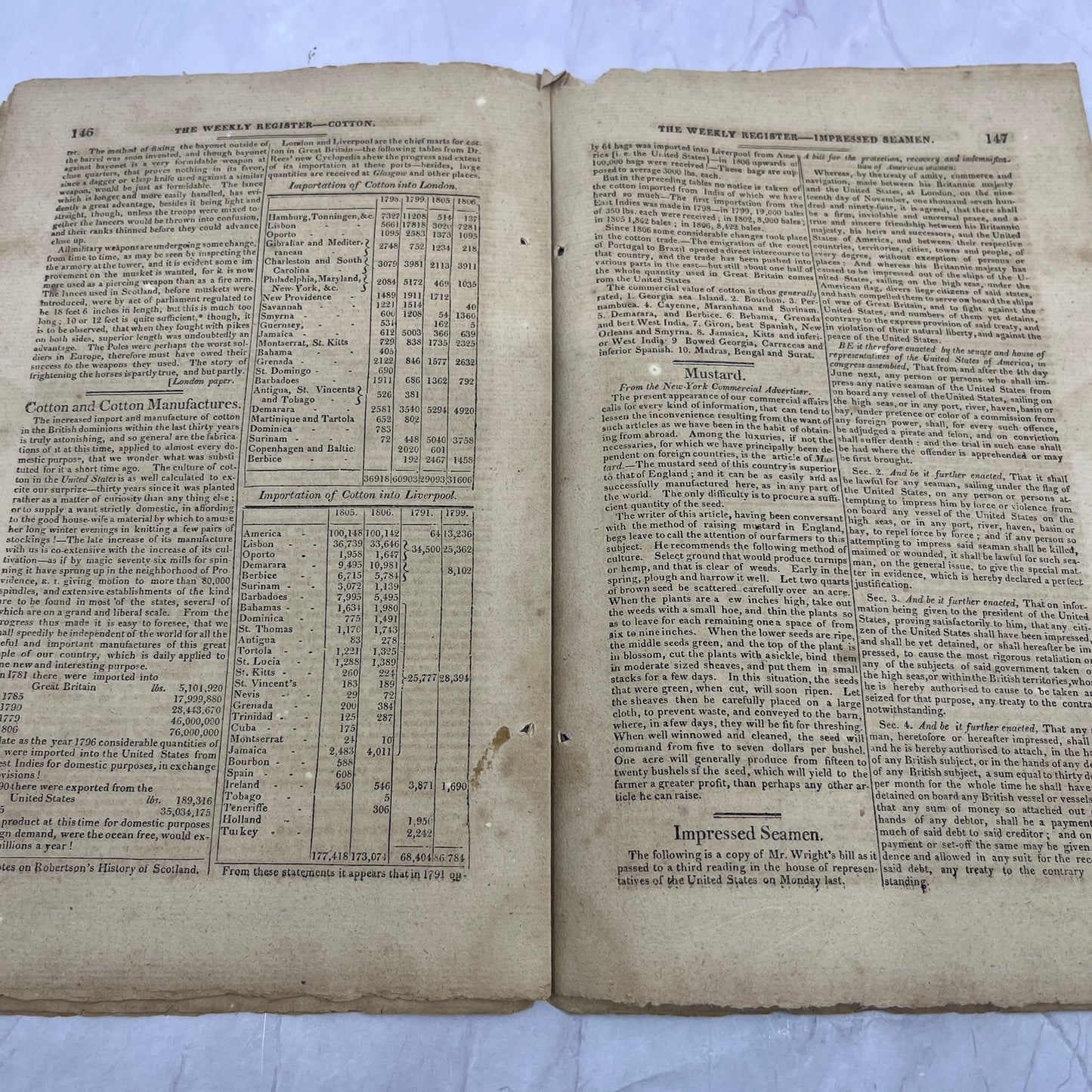 Baltimore Weekly Register May 2, 1812 Joan Eugene Leitensdorfer Bio AF9-5