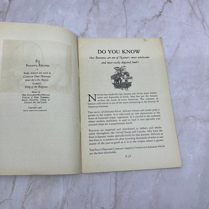 1926 - 83 Banana Recipes Cookbook Fruit Dispatch Company New York TG8-VW