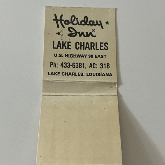 Holiday Inn Lake Charles LA Holidex Vintage Matchbook TB6-MB2-11