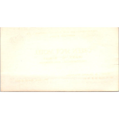 White Sands Motel Meg & Frank Durand Las Vegas NV Vintage Business Card SD8-B22