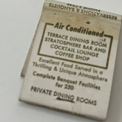 Terrace Dining Room Bradley Field Windsor Locks CT Vtg Matchbook Cover TB8-MB-8