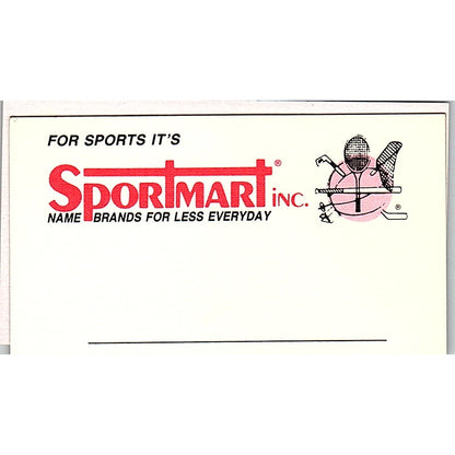 Sportmart Inc Cerritos CA Vintage Business Card SD9-B14