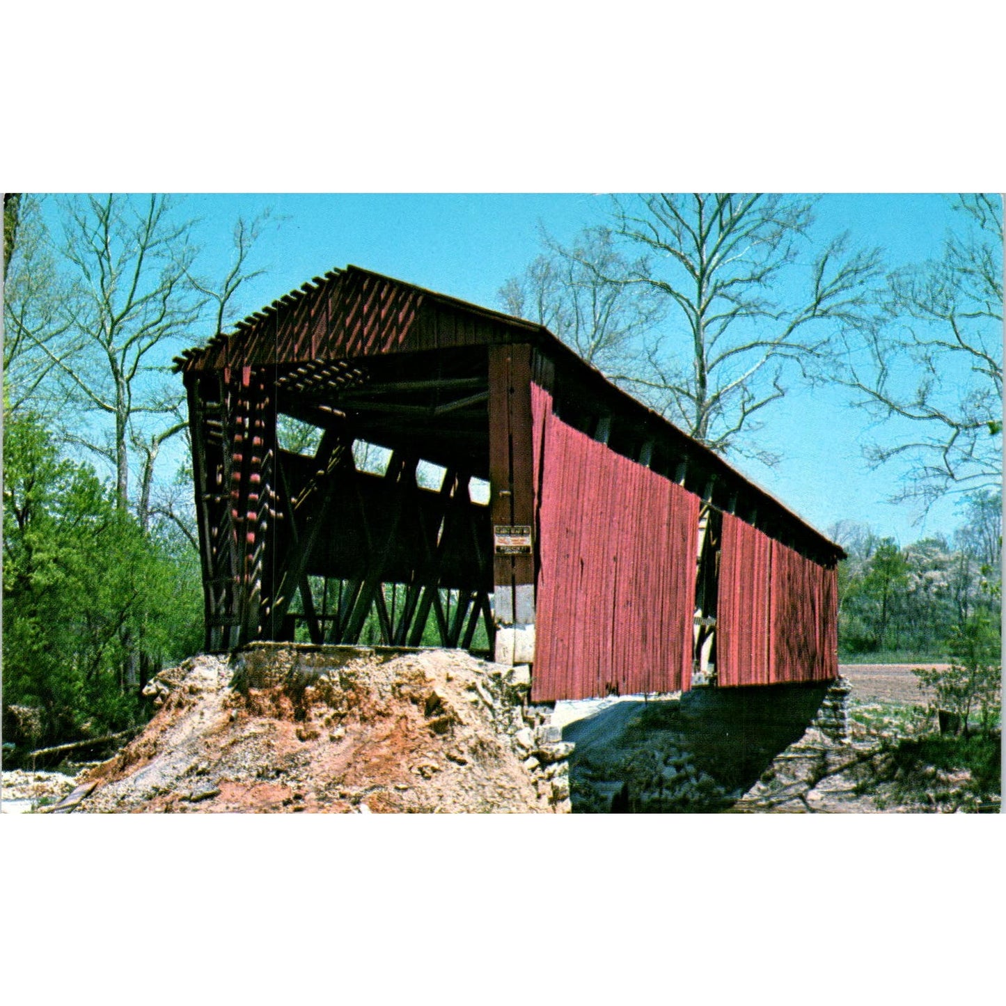 Putnamville Bridge 14-67-16 Indiana Vintage Covered Bridge Postcard PC16