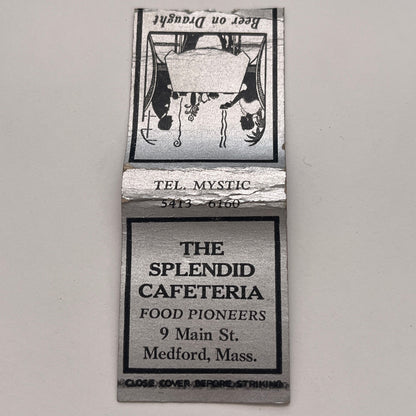 The Splendid Cafeteria Medford Massachusetts Vintage Matchbook Cover MM2-7