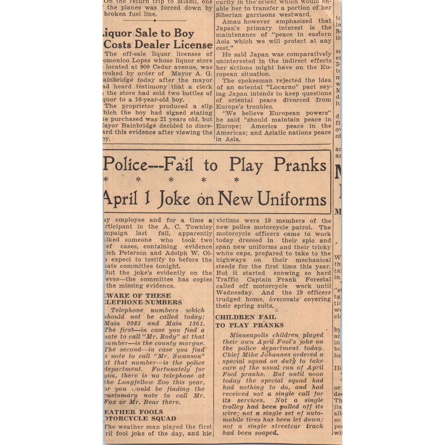 Maurice L. Rothschild Brucewood Coats 4x7" 1935 Minneapolis Journal Ad AE7-H1