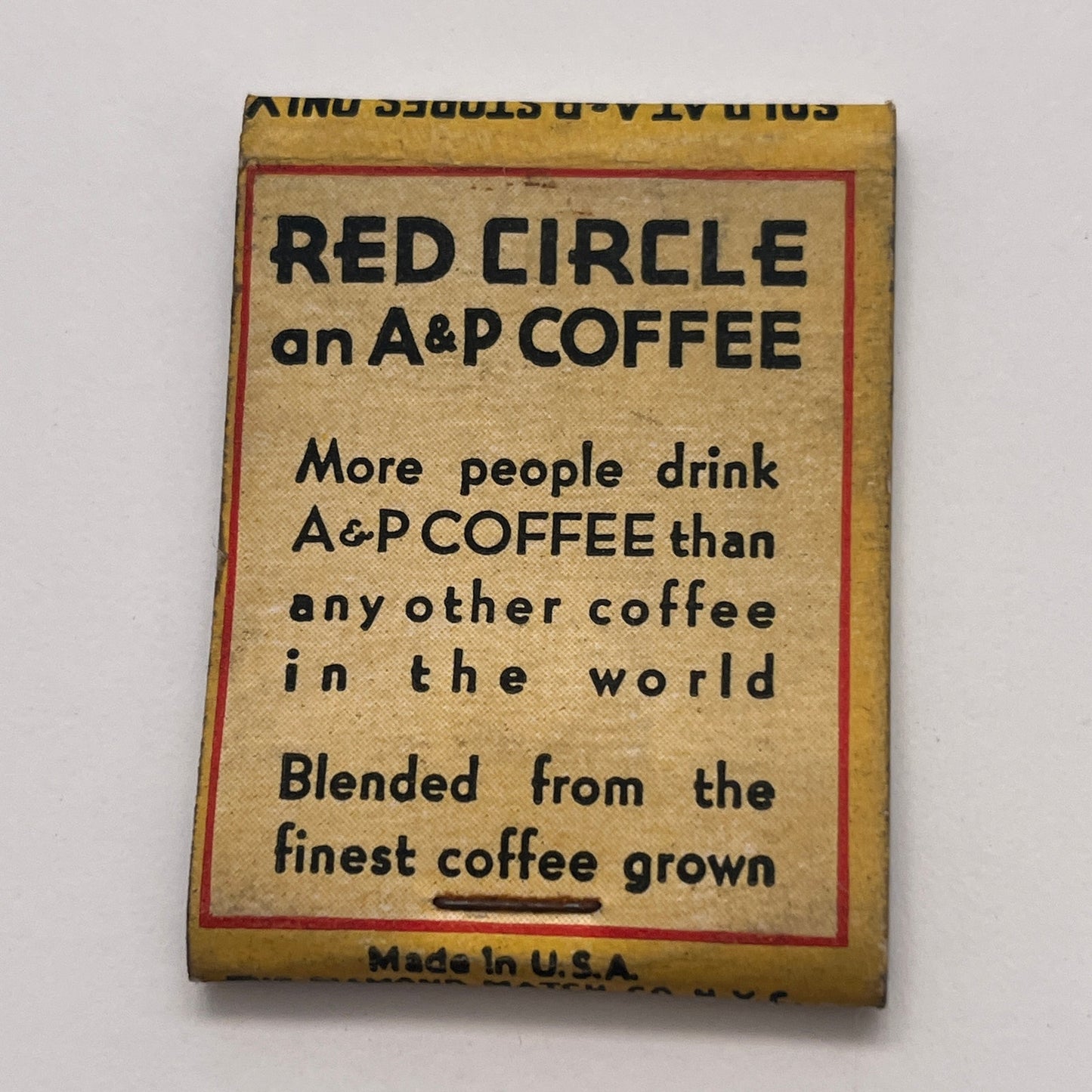 Red Circle A&P Coffee Vintage Matchbook Cover TB8-MB-7