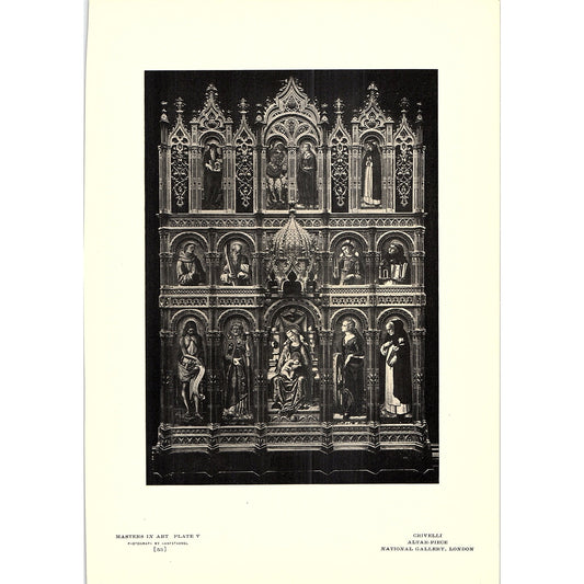 Altar-Piece - Crivelli - 1908 Litho Art Print AF4-8