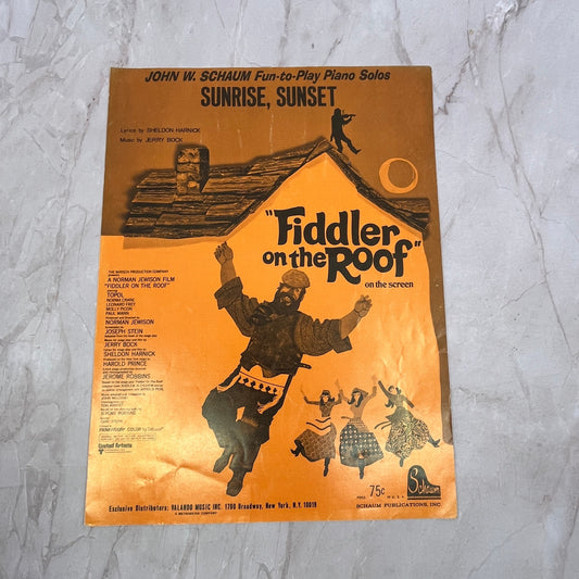 The Fiddler on the Roof Sunrise, Sunset John W. Schaum Sheet Music Ti5
