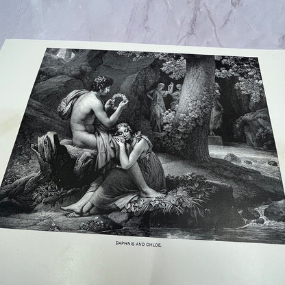 Daphnis and Chloe Antique 8.5x11.5" Engraving Art Print V20