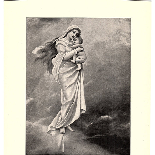 Madonna and Child - C. Von Bodenhausen - 1898 Litho Art Print D19