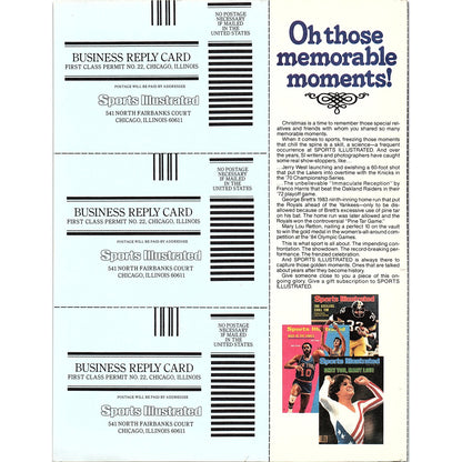 Mark Mosley Redskins Sports Illustrated Postal Mailing Cards 1984 Ad AF8-5