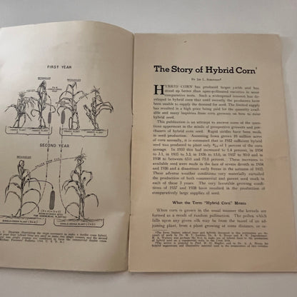 The Story of Hybrid Corn 1939 Ames IA Farm Bulletin TK2-XB5