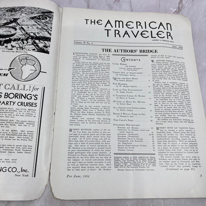 The American Traveler Magazine June 1934 Robert Neidlinger Travel Service TJ5-E1