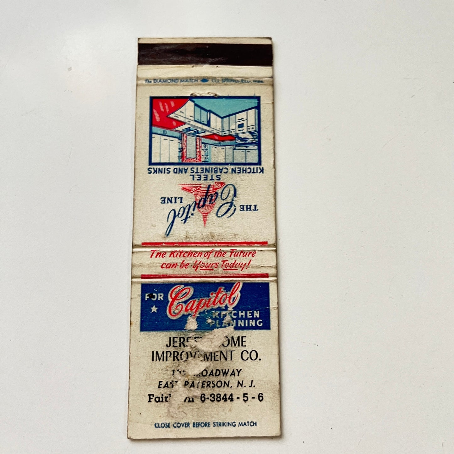 Jersey Home Improvement Co East Paterson NJ Vintage Matchbook Cover MB91-6