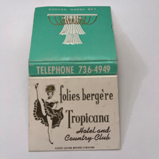 Tropicana Hotel Folies Bergere Las Vegas NV Vintage Matchbook Cover MM2-8