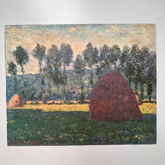 Haystack at Giverny - Claude Monet 1960s Lithograph Art Print V32-2